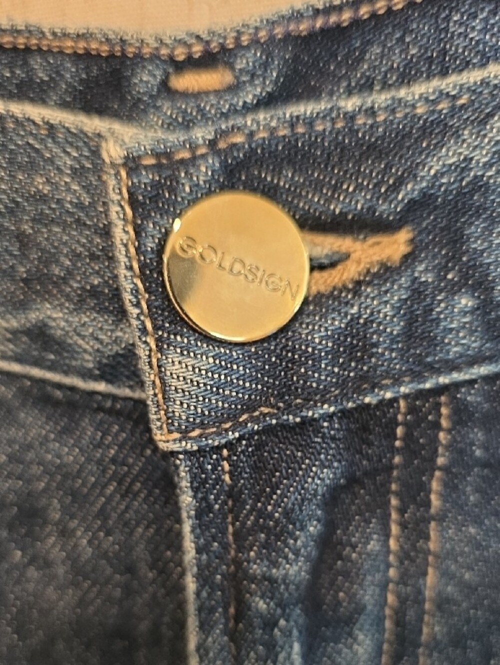 NEW RARE $395 GOLDSIGN THE PALMER WIDE LEG DENIM JEANS IN DK BLUE SIZE 27 - Picture 6 of 15